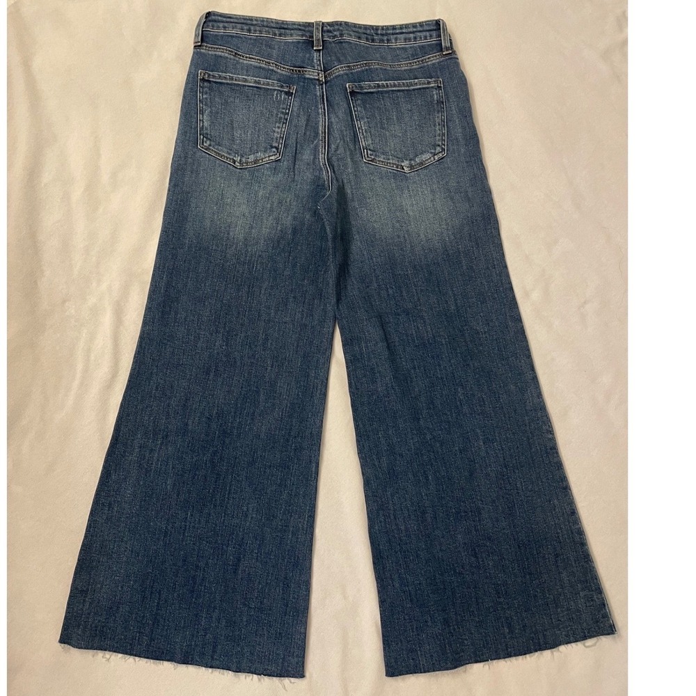 Kut from the Kloth Ryan Fab Ab Super Wide Leg High Rise Jeans Medium Wash 10 - Picture 3 of 12